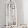 Vintage Wandspiegel CASTILLO 140cm weiß creme Rundbogen Shabby Chic Design Landhausstil