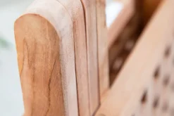 Wetterfester Beistelltisch EMPIRE TEAK 50cm Massivholz rund klappbar Outdoor Gartentisch