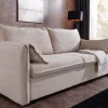 XXL Sofa mit Schlaffunktion APARTMENT beige Cord inkl. Bettkasten und Kissen